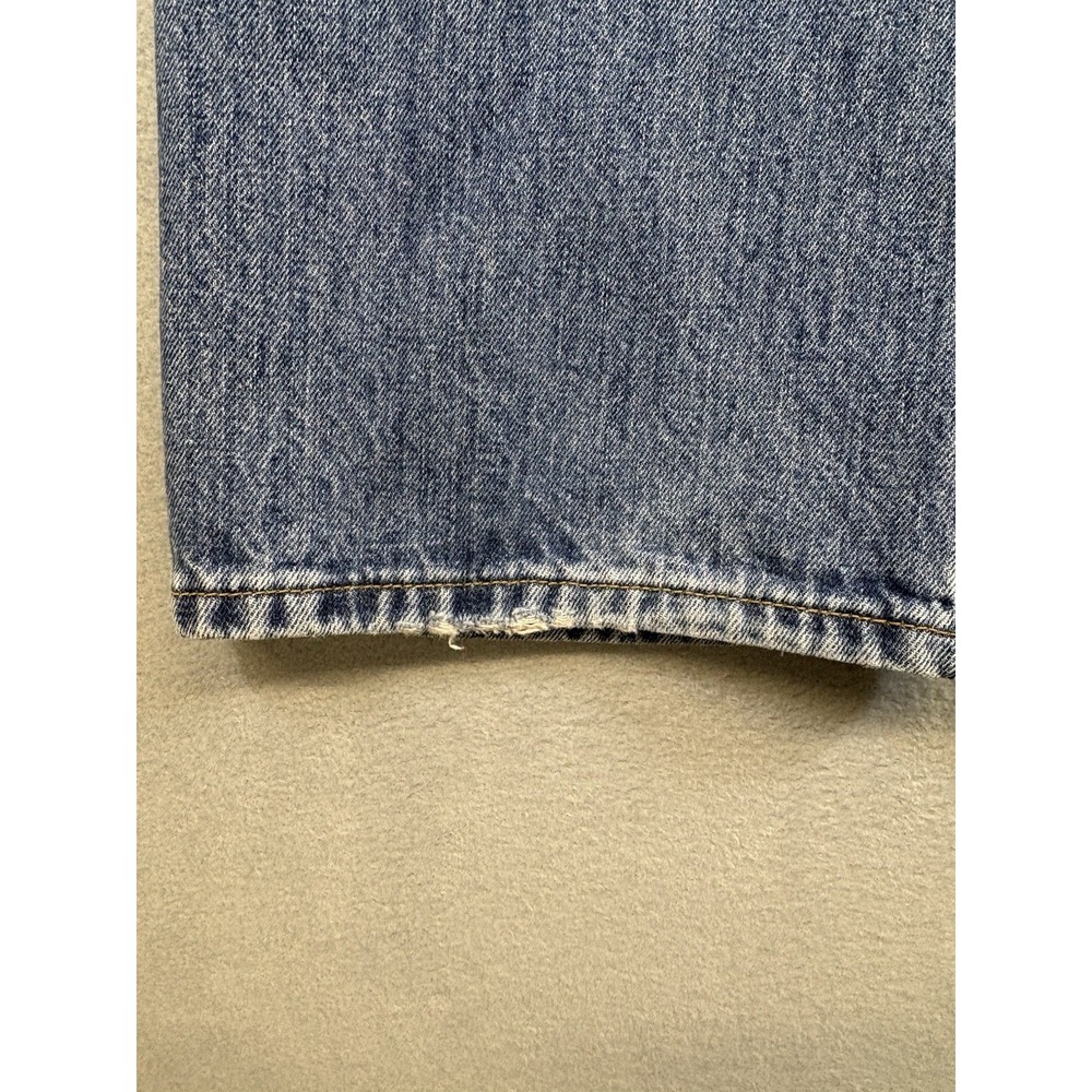 Levi's 501 Original Fit Jeans Mens 42x32 Blue Button Fly Straight Denim - Picture 9 of 9